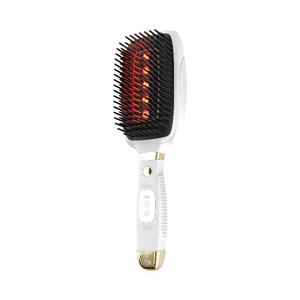 Masseur capillaire électrique 3 en 1 OEM/ODM, peigne pour le cuir chevelu, lumière rouge, stimulateur de croissance des cheveux, <span class=keywords><strong>brosse</strong></span> chauffante pour lisser les cheveux - Product Image 1