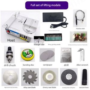 Sierra Circular Eléctrica Portátil Mini de Escritorio 220V/110V para Bricolaje y Carpintería, Estilo Horizontal, Componentes de Motor - Product Image 6