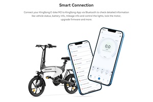 Bicicleta eléctrica de ciudad plegable KingSong <span class=keywords><strong>M2</strong></span> para adultos, de 250W Motor, 37V, 16 pulgadas, bicicleta eléctrica de cercanías - Product Image 4