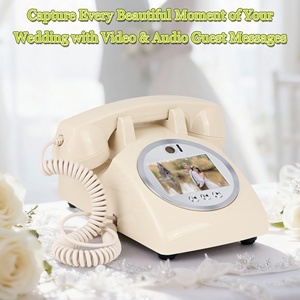 Livre d'or audio personnalisable, design <span class=keywords><strong>portable</strong></span>, livre d'or audio vidéo, téléphone pour mariages, anniversaires, remises de diplômes, téléphone - Product Image 4