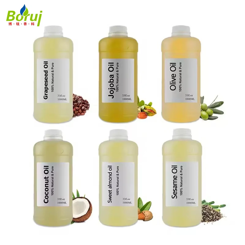 Bulk Hot Sale Rosa Mosqueta Doce Amêndoa Jojoba Abacate Oliva Grapeseed Camélia Sementes Óleo Óleo Novo Transportador Para Óleo Essencial