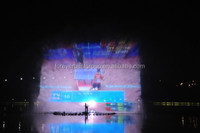 Top qualité magique 3D hologramme écran d'eau film fontaine extérieure 3d publicité film fontaine