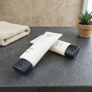Tube ovale en plastique personnalisé pour crème de beauté, baume capillaire, avec bouchon à vis ovale noir pour après-shampoing - Product Image 3