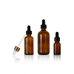 Botellas de <span class=keywords><strong>Perfume</strong></span> Redondas de Vidrio Ámbar de 5, 10, 15, 20, 30, 50, 100 ml (5-100 ml, 1 oz, 3.4 oz) con Gotero para Envasado de Líquidos - Product Image 4