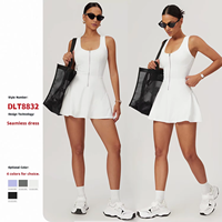 Robe de sport pour femme en nylon et élasthanne, anti-transparence, effet seconde peau, pour l'été, la course, le fitness et le tennis en extérieur