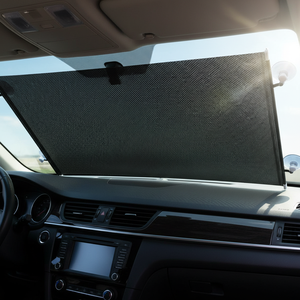Pare-soleil enroulable en PVC pour voiture, pare-soleil rétractable pour pare-brise avant de voiture, vente en gros - Product Image 1