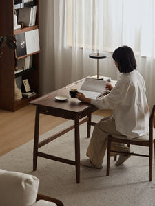 XUXIE Modern Smart <strong>Desk</strong> Large Storage Solid <strong>Wood</strong> Office Table with USB Walnut <strong>Desk</strong> with Drawer - Product Image 2