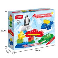 Blocs de construction en gros de grande taille, série Océan, 78 pièces, jouet éducatif en briques, approvisionnement direct usine, cadeau pour enfants garçons et filles