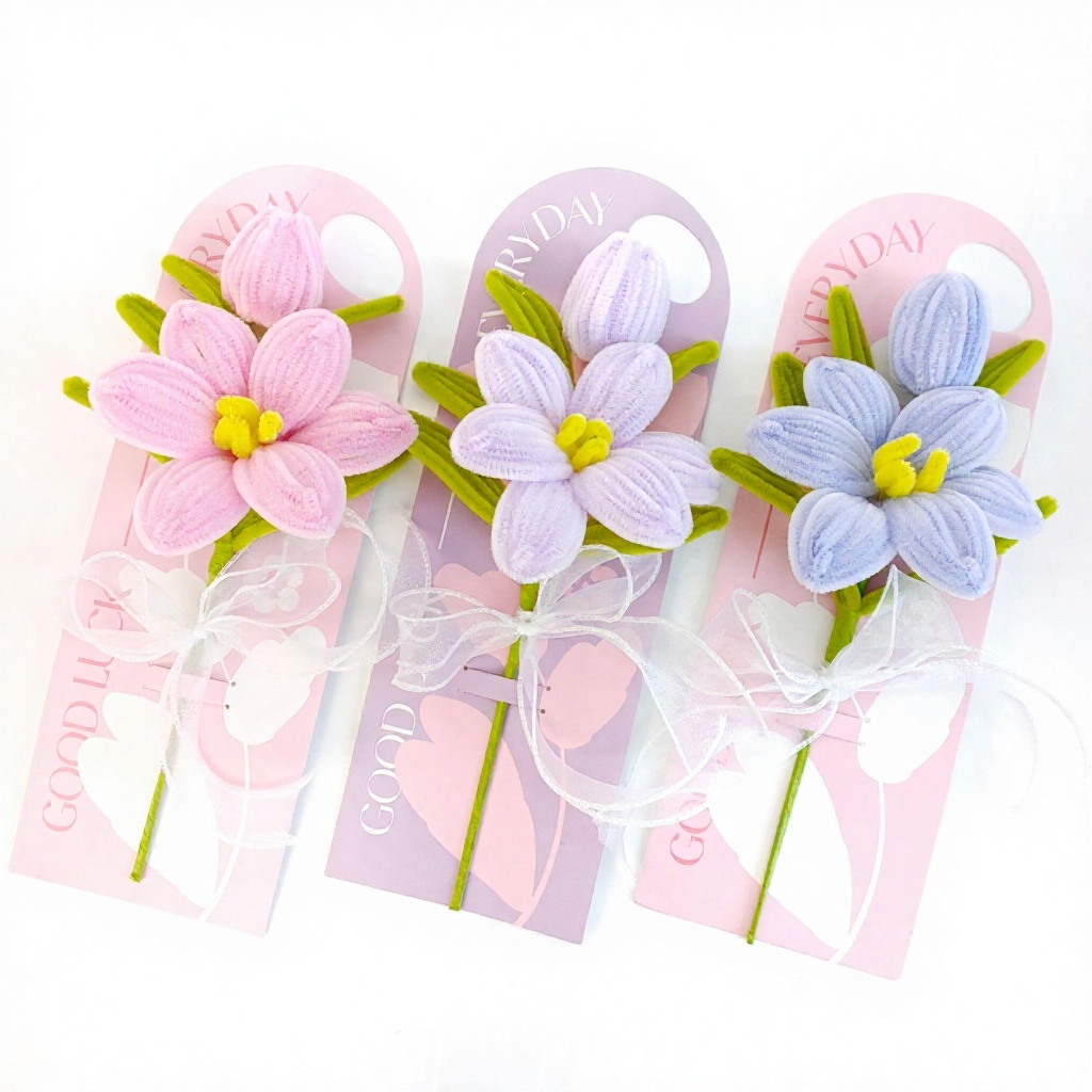 Tarjeta de felicitación de tulipanes rosa claro