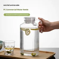 Pot à eau en plastique PC acrylique écologique au design moderne, résistant aux hautes/basses températures, pour boissons et jus, idéal pour restaurants et bars
