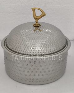 หม้ออุ่นอาหารทำด้วยมืออุปกรณ์ตกแต่งโรงแรมหม้ออุ่นอาหารโลหะสำหรับตกแต่งหรูหรา - Product Image 3