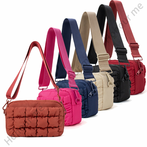 Custom Puffer Women Sling Bum Purse <strong>Mobile</strong> Phone Fanny Pack Pouch Quilted Cotton Crossbody <strong>Bag</strong> Quilted <strong>Bag</strong> - Product Image 4