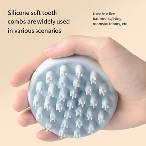 1 pieza Peine de silicona para champú, masajeador limpiador de cuero cabelludo, exfoliante para el cabello, artefacto para lavado capilar, cepillos de masaje de limpieza profunda - Product Image 5