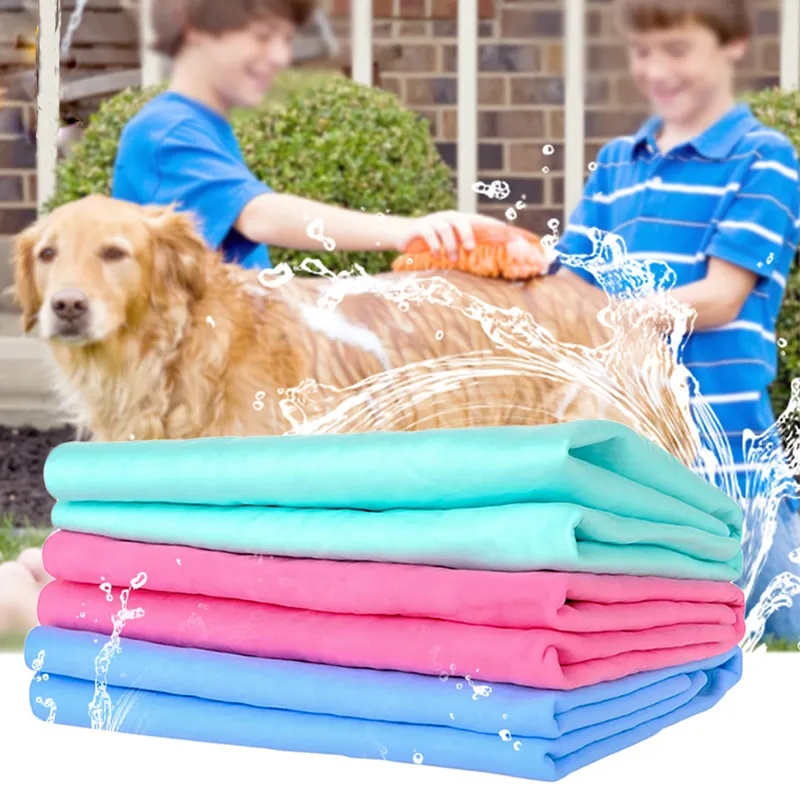 66*43CM PVA Pet Towels Dog Bath Towel Multifunction Cleaning Absorbent Washrag Pet Dogs Cats Wash Supplies
