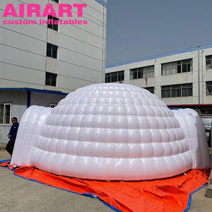 Tente gonflable blanche d'extérieur, dôme à air, avec lumière led, à vendre - Product Image 1