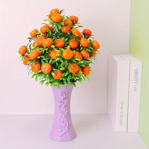 ช่อดอกไม้ผลไม้และผักจำลอง 7 ช่อ 14 ผล - แตงโม สตรอว์เบอร์รี เลมอน มะเขือเทศ แครอท อะโวคาโด ที่เหมือนจริง - Product Image 6