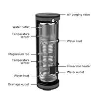 Réservoir d'eau tampon à pompe à chaleur électrique en acier inoxydable à température constante, 100L-500L, pour usage domestique, à économie d'énergie
