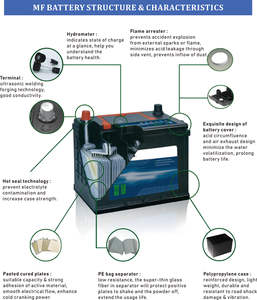 Nouvelle <span class=keywords><strong>batterie</strong></span> de voiture sans entretien POWER Automotive 12V <span class=keywords><strong>44Ah</strong></span> DIN44 scellée, sans entretien, pour véhicules - Product Image 4