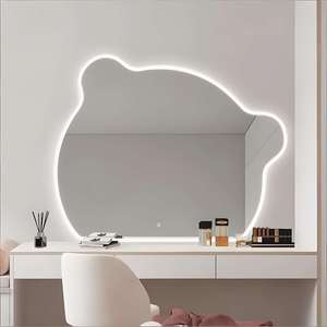 Irregular Shape <b>Framed</b> Smart LED Wall-Mounted Anti-Fog Touch Control Makeup Bathroom Decor Mirror - Product Image 2