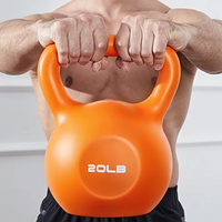 Ensemble de kettlebells réglables en plastique rempli de ciment avec logo personnalisé, poignée antidérapante pour usage commercial, équipement de fitness pour la salle de sport