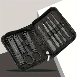 6/9Pcs Set Stainless Steel Manicure Set Portable Beauty <b>Kit</b> with <b>Nail</b> Clippers Scissors Files Dual-End <b>Nail</b> Pusher Tool - Product Image 5