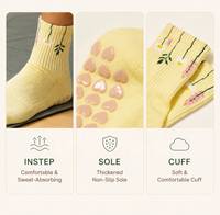 Chaussettes de Pilates Fashion Grip, résistantes à l'usure, élastiques, pour exercices à domicile, chaussettes de yoga décontractées personnalisées, chaussettes de sport