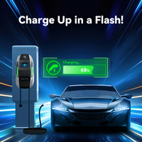 Chargeur de voiture électrique intelligent AC 7-22 kW Type 2 mural avec écran LCD, Ethernet, indicateur LED pour la maison et le stationnement commercial