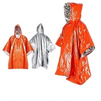 Imperméable thermique d'urgence pour le camping et la survie en milieu sauvage - Utilisation individuelle
