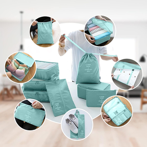 Sac de Voyage en Tissu pour Articles de Toilette, Organisateur Pliable Portable, Sacs de Rangement, Cubes d'Emballage pour Valise, Étuis de Rangement en Gros - Product Image 3