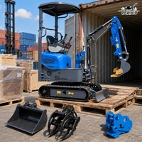 Mini-excavatrice LAWNIO avec châssis télescopique en option, design compact pour travaux de construction en intérieur, livraison gratuite