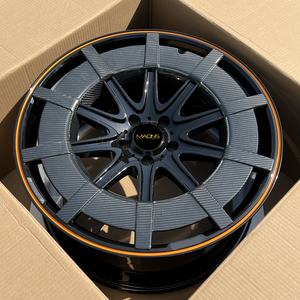 Jantes en alliage Wheelshome 8124F-<span class=keywords><strong>Carbon</strong></span> haute performance 22/23/24 pouces décalées 5-112 avec 66,56 noir + carbone pour <span class=keywords><strong>BBS</strong></span> - Product Image 1