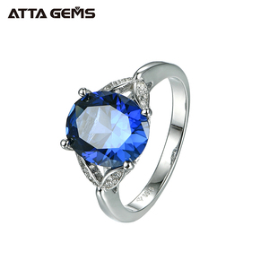 <span class=keywords><strong>Anillo</strong></span> <span class=keywords><strong>de</strong></span> <span class=keywords><strong>Compromiso</strong></span> <span class=keywords><strong>de</strong></span> Platino con <span class=keywords><strong>Zafiro</strong></span> Sintético <span class=keywords><strong>de</strong></span> Ceilán <span class=keywords><strong>de</strong></span> 5 Quilates para Mujer - Product Image 1