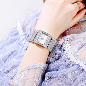 เคสอะคริลิคทรงสี่เหลี่ยมติดเพชรเต็มรูปผู้หญิง <span class=keywords><strong>Anna</strong></span> Kerin นาฬิกาข้อมือควอตซ์เคลื่อนไหวเป็นมิตรกับสิ่งแวดล้อม A241ระเบิดได้ - Product Image 6