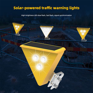 Feux de signalisation solaires à LED haute vitesse nocturnes 2W 3.7V pour travaux de construction et blocages routiers - Product Image 3