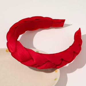 Aro de cabeza retro francés, color sólido, trenza giratoria, tendencia, trenzas monocromáticas, hebilla para cabeza - Product Image 3