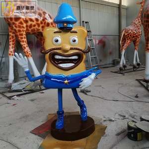 Escultura de Dibujos Animados, Figura de Fibra de Vidrio, Modelo de Mascota Hecho a Mano para Montar en el Suelo Exterior - Product Image 4