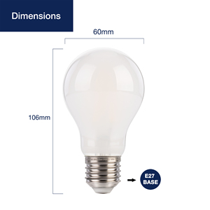 <span class=keywords><strong>Ampoule</strong></span> LED A60 7W 2700K 900lm à <span class=keywords><strong>filament</strong></span> blanc laiteux à longue durée de vie, dimmable, E27, diamètre 60 mm, pour l'éclairage du salon, du restaurant - Product Image 3