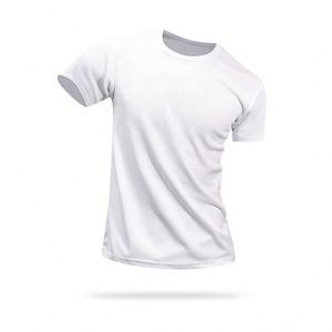 Échantillon gratuit, logo personnalisé imprimé en sérigraphie, 100% polyester, col rond, manches courtes, coupe classique, écologique, séchage rapide, pour homme - Product Image 4