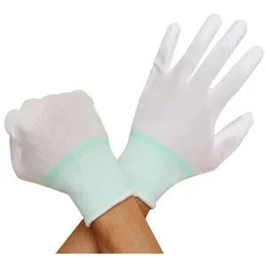 ESD Anti-static laboratory Antistatic Top Finger Palm Coated Nylon Gloves With Dust Free Antistatic Gloves
