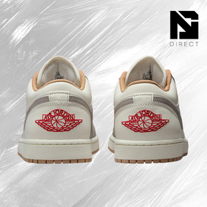 Air Jordan 1 Low 'Sail College Grey' Zapatillas de Moda de Cuero Estilo Casual con Cordones para Caminar y Skateboarding - Product Image 4