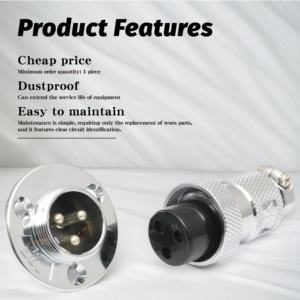 工厂4针GX30母公电线连接器2/3针圆形电缆航空连接器 - Product Image 3