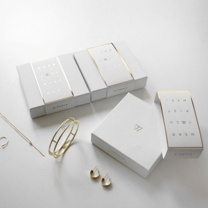 Boîte cadeau de luxe personnalisée en papier artistique écologique, carrée, simple, pour bijoux - Product Image 3