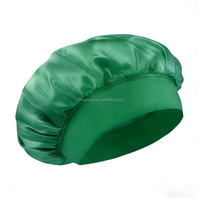 Bonnet en satin de soie avec élastique pour cheveux bouclés - Utilisation pour dormir et prendre un bain de douche SPA/YOGA Femmes et hommes