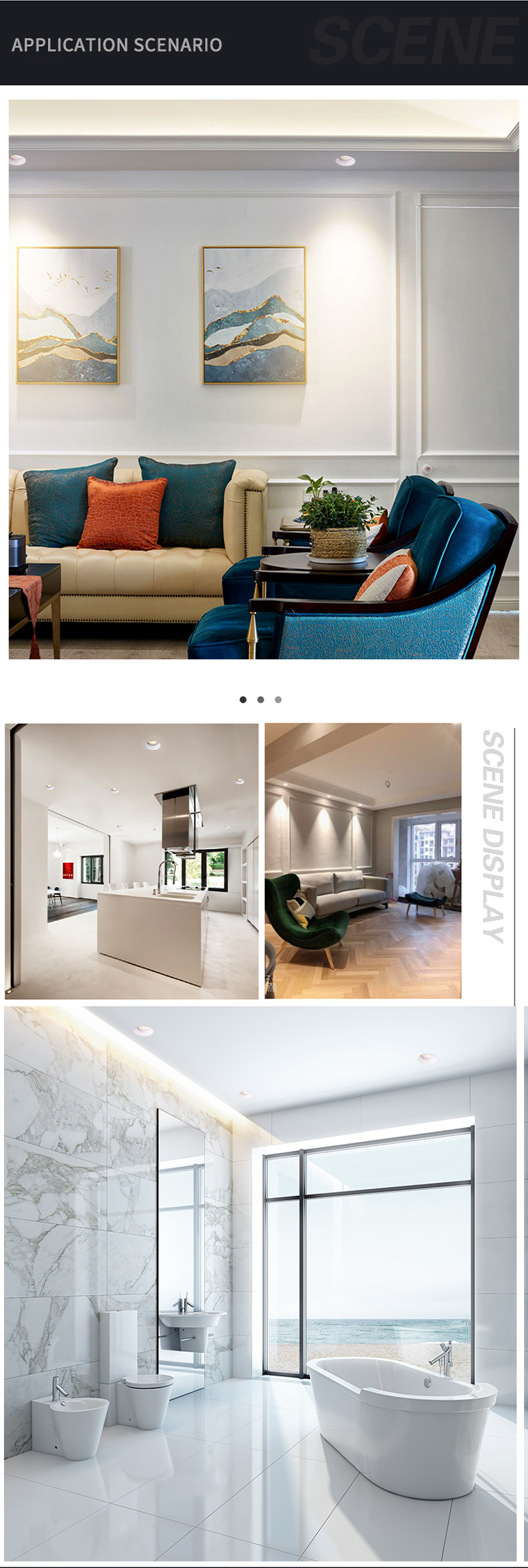 Custom GU10 Fire Rated Anti Glare Trimless Downlight Fixtures For Hotel Showroom