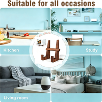 Support de livre, support de livre de recettes pour comptoir de cuisine, support de livre de recettes en bois pour cuisine, porte-recettes pour comptoir de cuisine