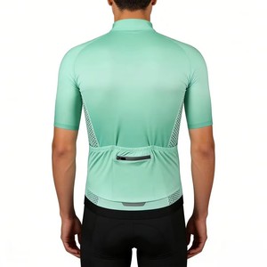 Maillot de cyclisme Zede vert été léger, respirant, séchage rapide, col montant, coupe-vent pour événements de cyclisme sur route et VTT - Product Image 4