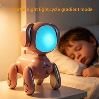 Lampe de bureau transfrontalière la plus vendue, en forme de chien robot mignon, avec réglage de la luminosité sur trois niveaux, nouveau design élégant inspiré des dessins animés