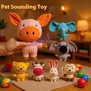 Giocattoli di peluche per animali domestici resistenti al morso di flanella di mais molare compagnia vocale varietà di cani per gatti - Product Image 2
