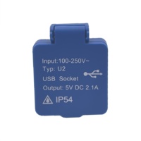 ZNPON USB Double A Socket avec couvercle étanche, 2.1A/9-36V ~ , IP54 U3