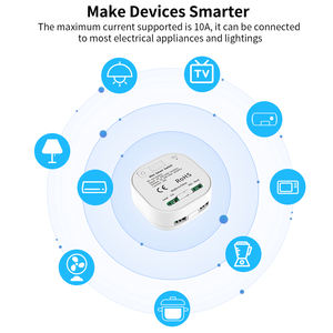 SIXWGH Square Round-Corner RF433 Kit <span class=keywords><strong>de</strong></span> interruptor autoalimentado 10A 100-240V AC <span class=keywords><strong>Mini</strong></span> interruptor inteligente con control remoto inalámbrico - Product Image 4